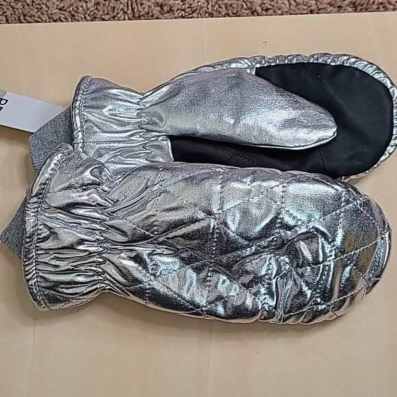NEW BP Silver and black mittens - Picture 2 of 4